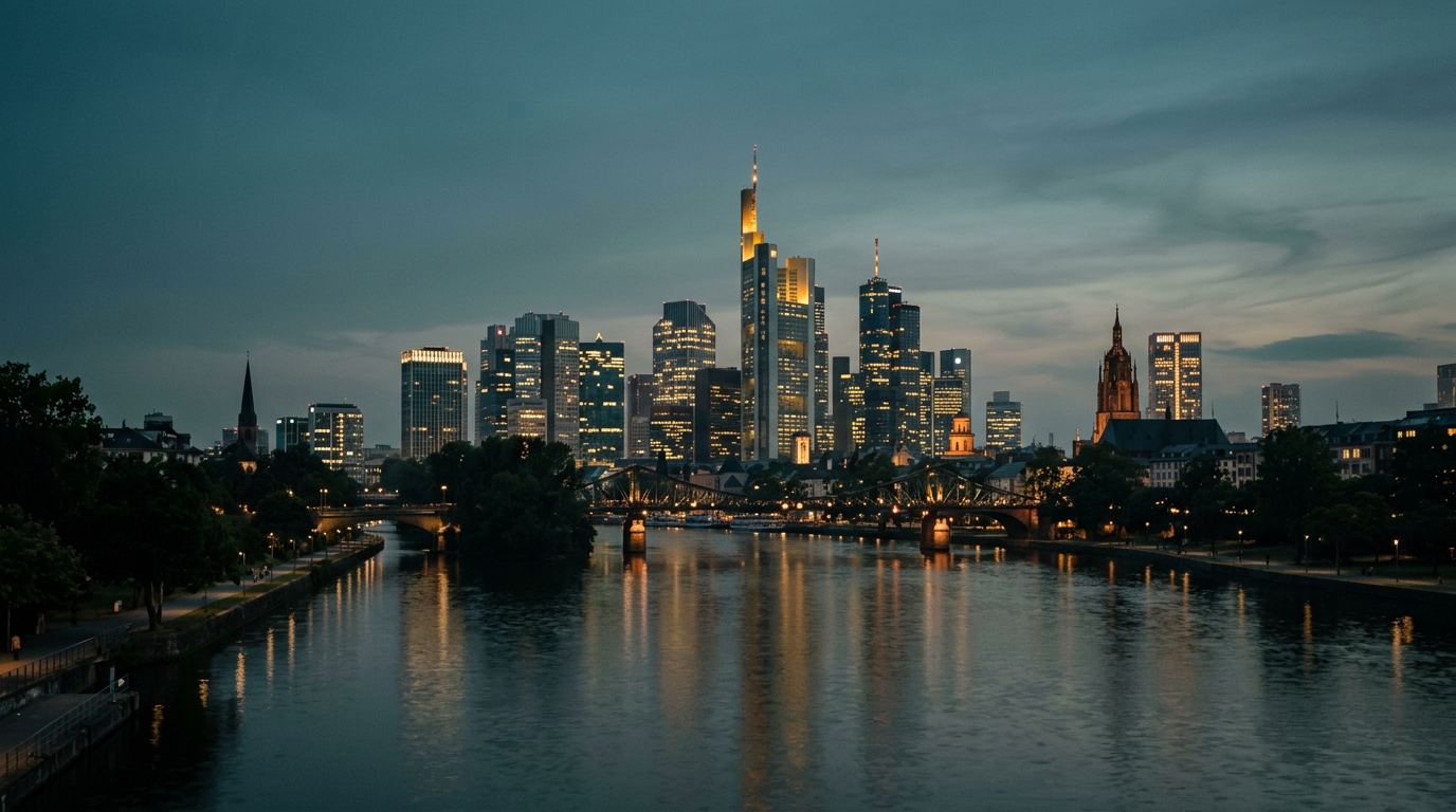 Frankfurt am Main zur blauen Stunde
